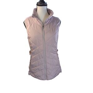 Maurices Women Quilted Puffer Vest Size S Pink Mauve Pockets Full Zip